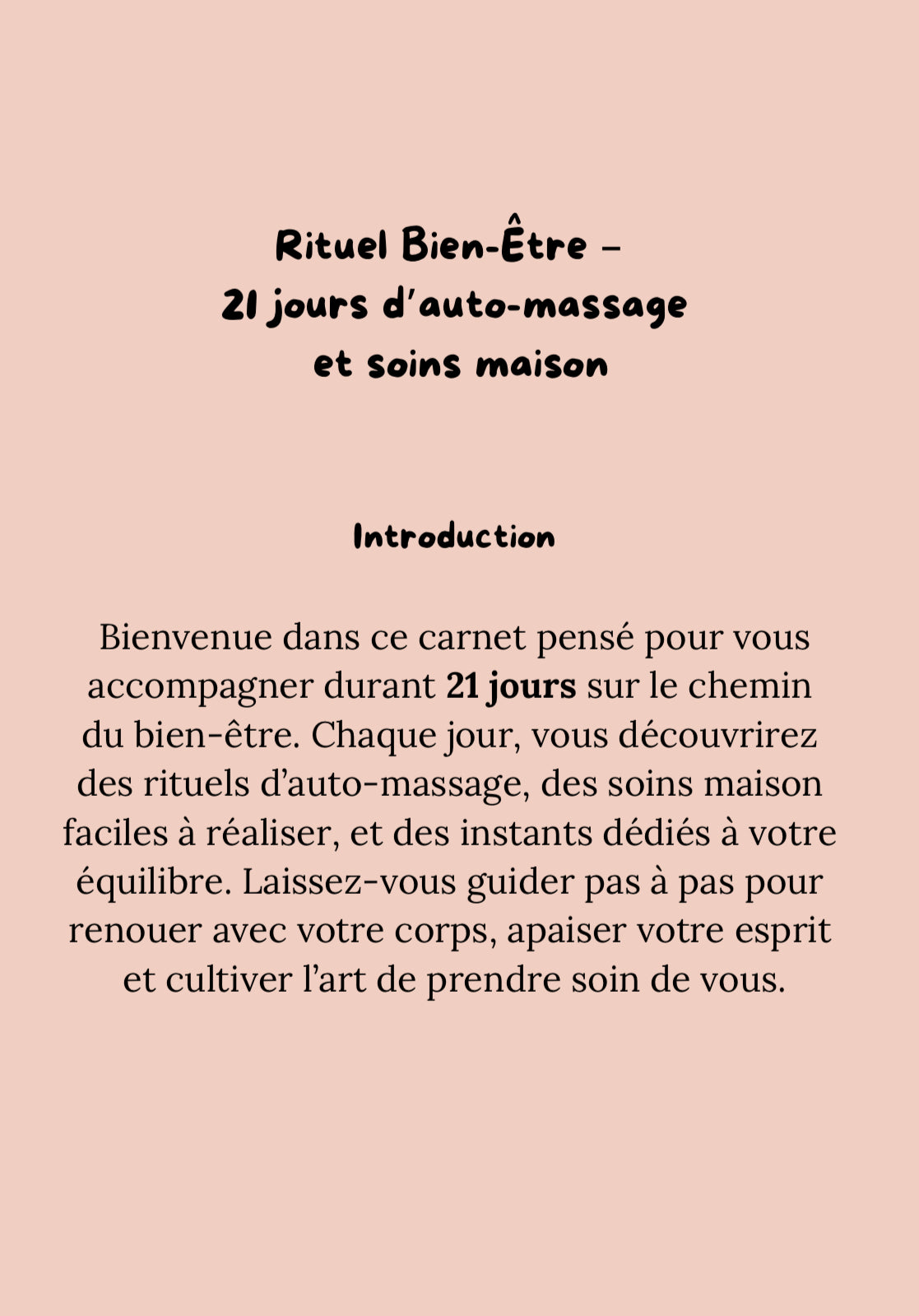 Rituel bien-être - 21 jours d’auto-massage & soin maison - Ebook