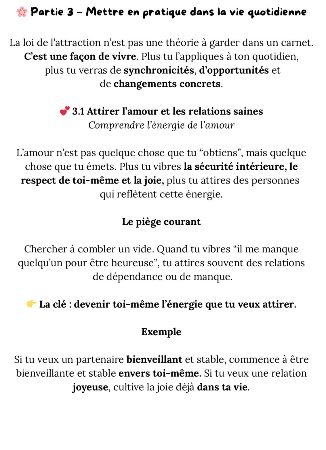 La loi de l’attraction - deviens la créatrice de ta vie EBOOK